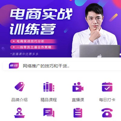 枫木镇电商培训小程序开发